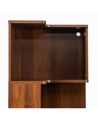Streamdale 5-Tier Corner Bookshelf with LED Lights