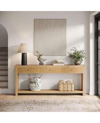 70.9 inch Console Table with 3 Drawers, Extra Long Entryway Table