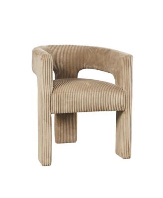 Bowen Modern Three-Leg Upholstered Accent Dining Armchair with Corduroy Fabric