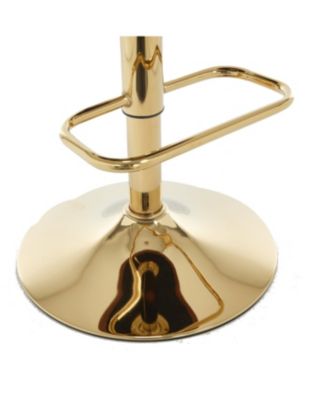 Set of 2 Orange Velvet Swivel Bar Stools with Chrome Footrest