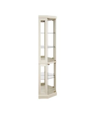 Lighted Corner Curio Cabinet - Display Case - White