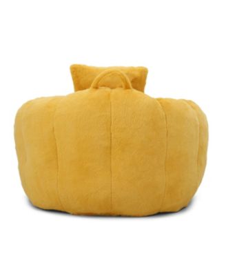 Giant Faux Fur Bean Bag Chair with Footstool