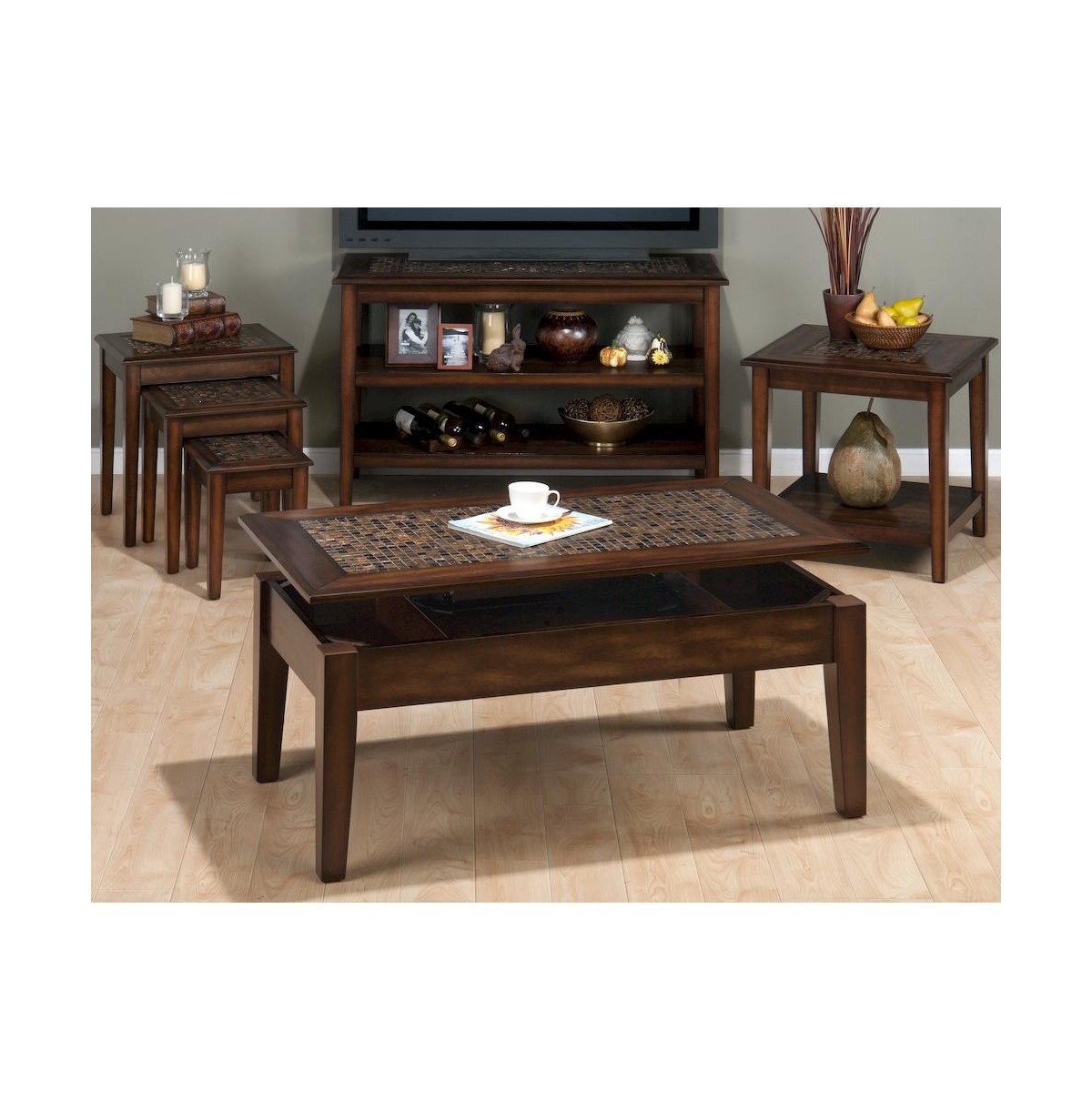 Jofran Baroque Sofa 48" Sofa Table with Mosaic Tile Inlay