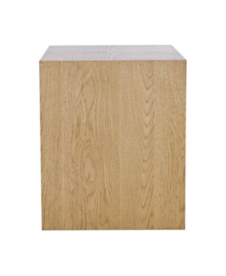 Laurel Creek Modern Contemporary Square Block Pedestal End Table