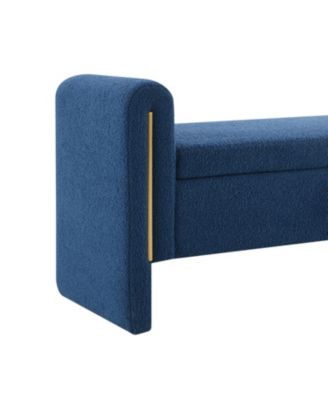 Teddy Bed End Bench with Arms & Storage