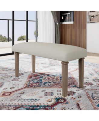 Retro 6-Piece Dining Set: Table, 4 Chairs & Bench