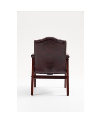 Streamdale Leather Reception Guest Chair Burgundy