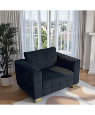 Plush Polyester Sofa: Soft, Spring Seat, Easy Clean