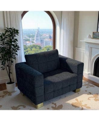 Plush Polyester Sofa: Soft, Spring Seat, Easy Clean