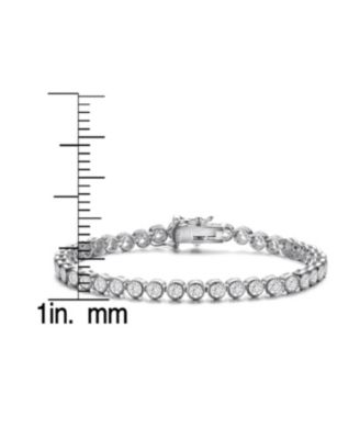 Beautiful Clear Round Brilliant 3MM Cubic Zirconia Bracelet.