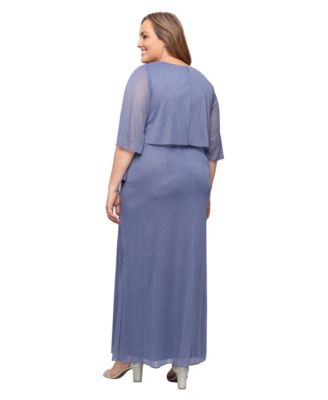 Plus Size V-Neck A-Line Gown