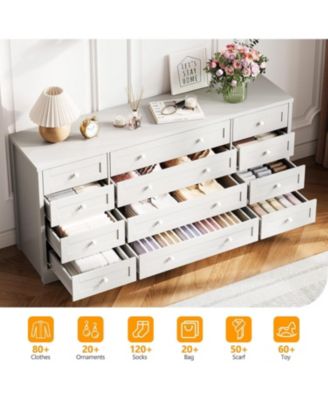 12 Drawers Wooden Dressers for Adult Bedroom