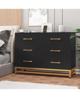 6-Drawer Dresser for Bedroom & Closet Tall Chest with Soft-Close Glides, Anti-Tip Kit | 28.7" H Space Saving Storage Organizer 