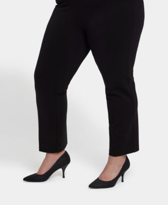Plus Size Pull-On Slim Ankle Trouser Pants