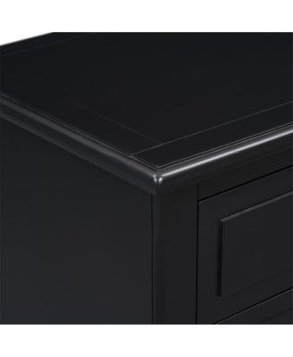 Nightstand with 3 Drawers Modern Bedside Table with Smooth Gliding Rails & Metal Handle