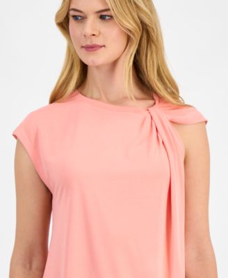 Women's Solid Twist-Neck Tank Top