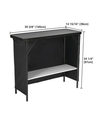 EZ GO 2-Pc Portable Bar Table with Carry Bag & Black Skirt for Events