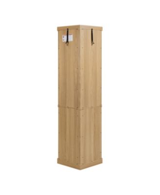 Lighted Corner Curio Cabinet - Light Oak