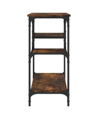 Console Table Smoked Oak Engineered wood, metal 39.4 x 13.8 in