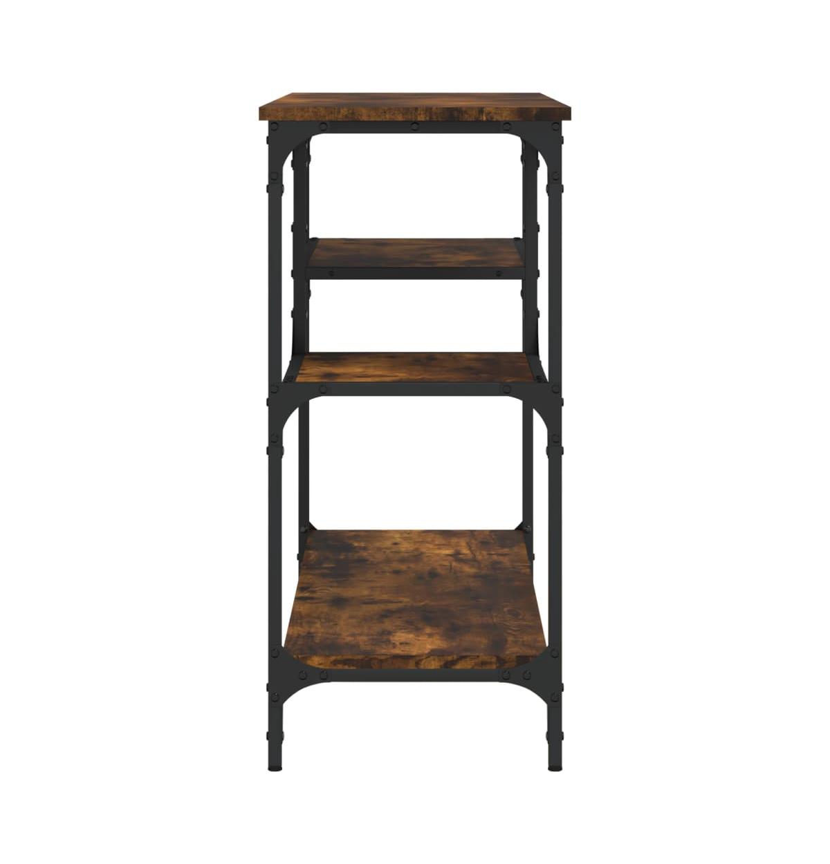 vidaXL Console Table Smoked Oak Engineered wood, metal 39.4 x 13.8 in