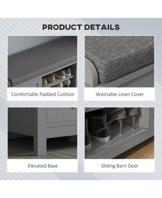 Compact Shoe Bench with Hidden Storage