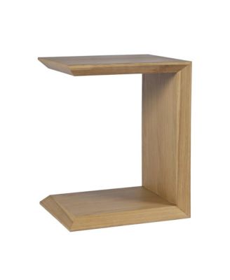 Nobu Modern Beveled Angle Wood Accent End C-Table
