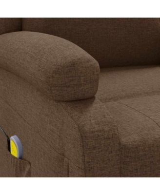 Massage Chair Brown Fabric, wood, and metal Single Massage Chair