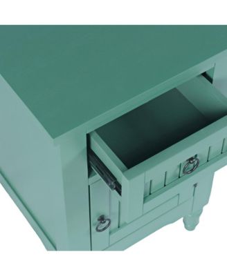 Westport Modern Farmhouse USB Charging Storage Cabinet Chairside End Table