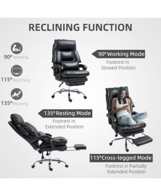 Overstuffed Office Chair, Reclining Computer Chair,