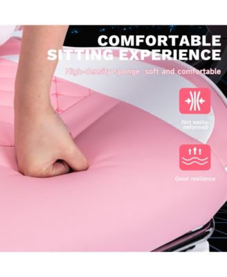 Leather Backrest Recline 90 ° - 135 °  Gaming Chair