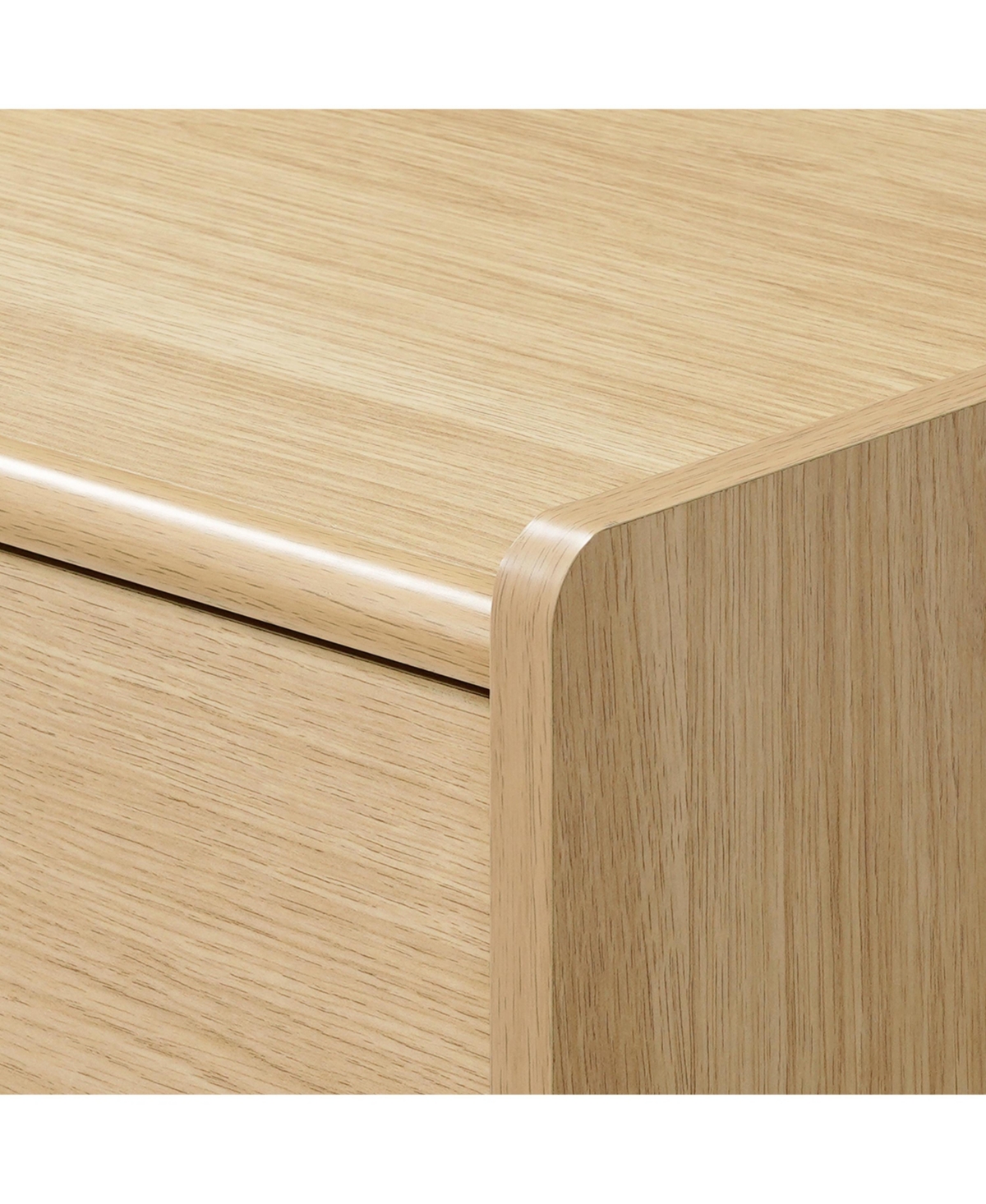 LuxenHome Hazel Oak Manufactured Wood 1-Drawer 1-Shelf 15.5" H End Table and Nightstand