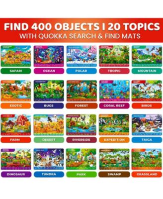 Busy Book Handwriting Practice for Kids - Search & Find - Activity Cards for Kids 3-8 – Reusable Mats with Dry-Erase Marker