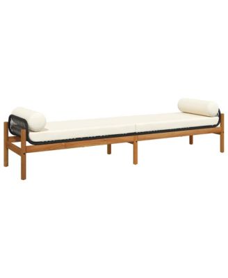 Garden Bench Black and Cream