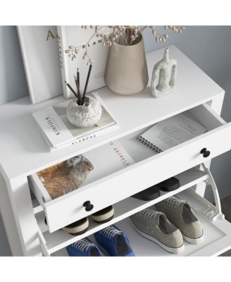 Tall Shoe Storage Cabinet with Drawers for Entryway