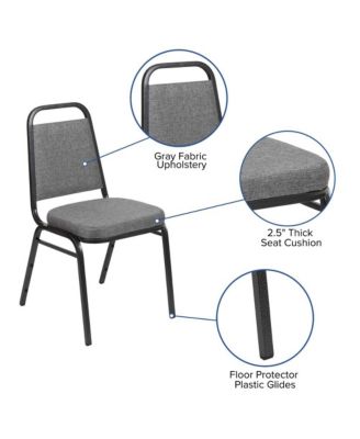 4 Pack Trapezoidal Back Stacking Banquet Chair
