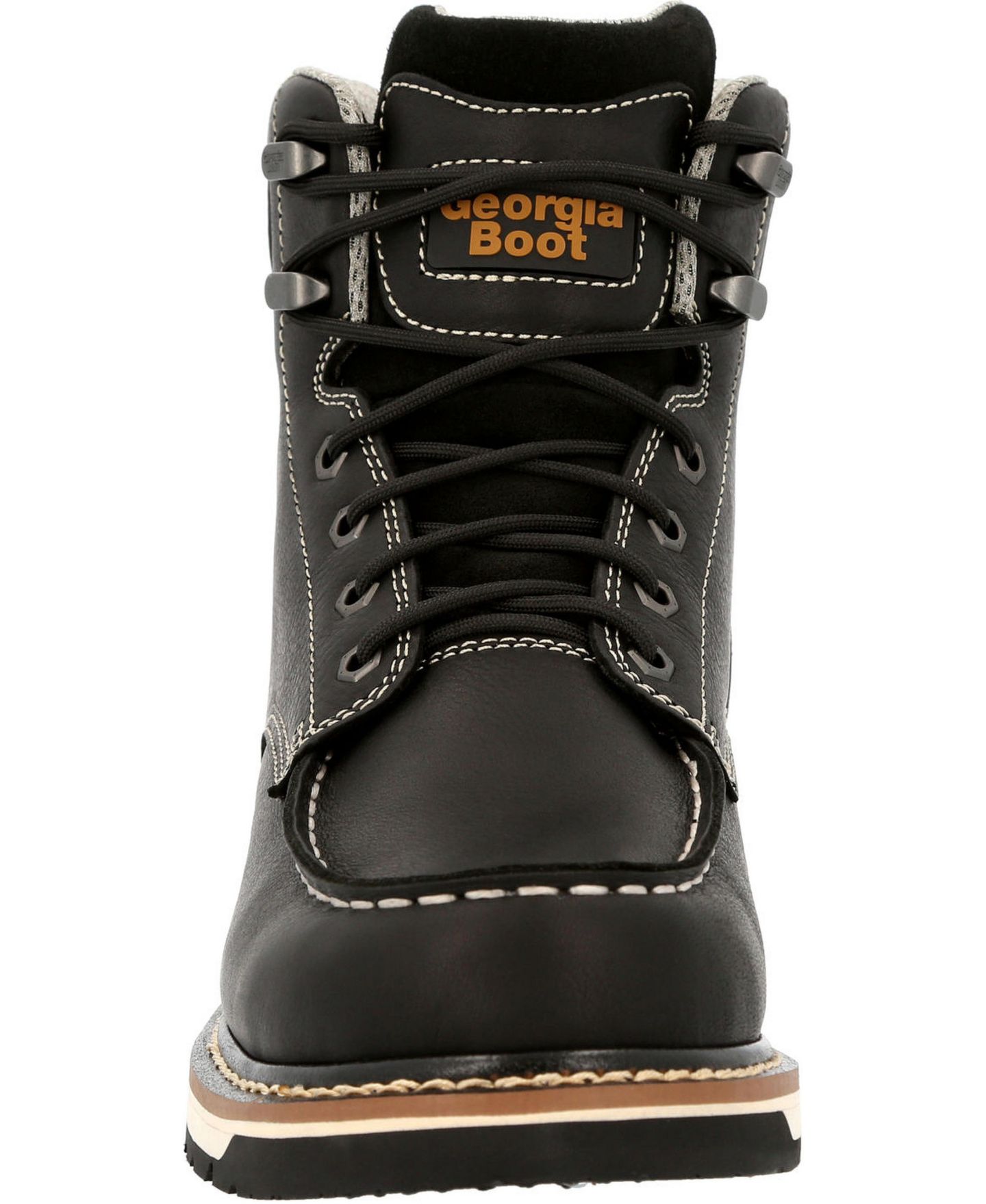 Мужские ботинки GEORGIA BOOT Amp LT Wedge Waterproof Moc-Toe Black Work Boot, цвет: Чёрный — фото 3