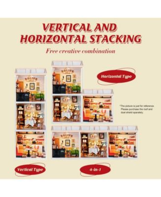 DIY Miniature Yum Yum Burgers House Building Set Toys Playset Suitable for Mini Figures Construction Toys Diorama Kit Gifts for Teens Adults