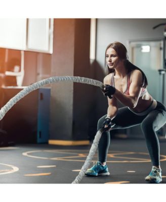 SUGFIT Battle Rope 30Ft 1.5" Heavy Exercise Rope with Protective Sleeve