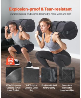 SUGFIT Workout Sandbag Adjustable 50–125 LB Power Bag for Strength Training (Unfilled)