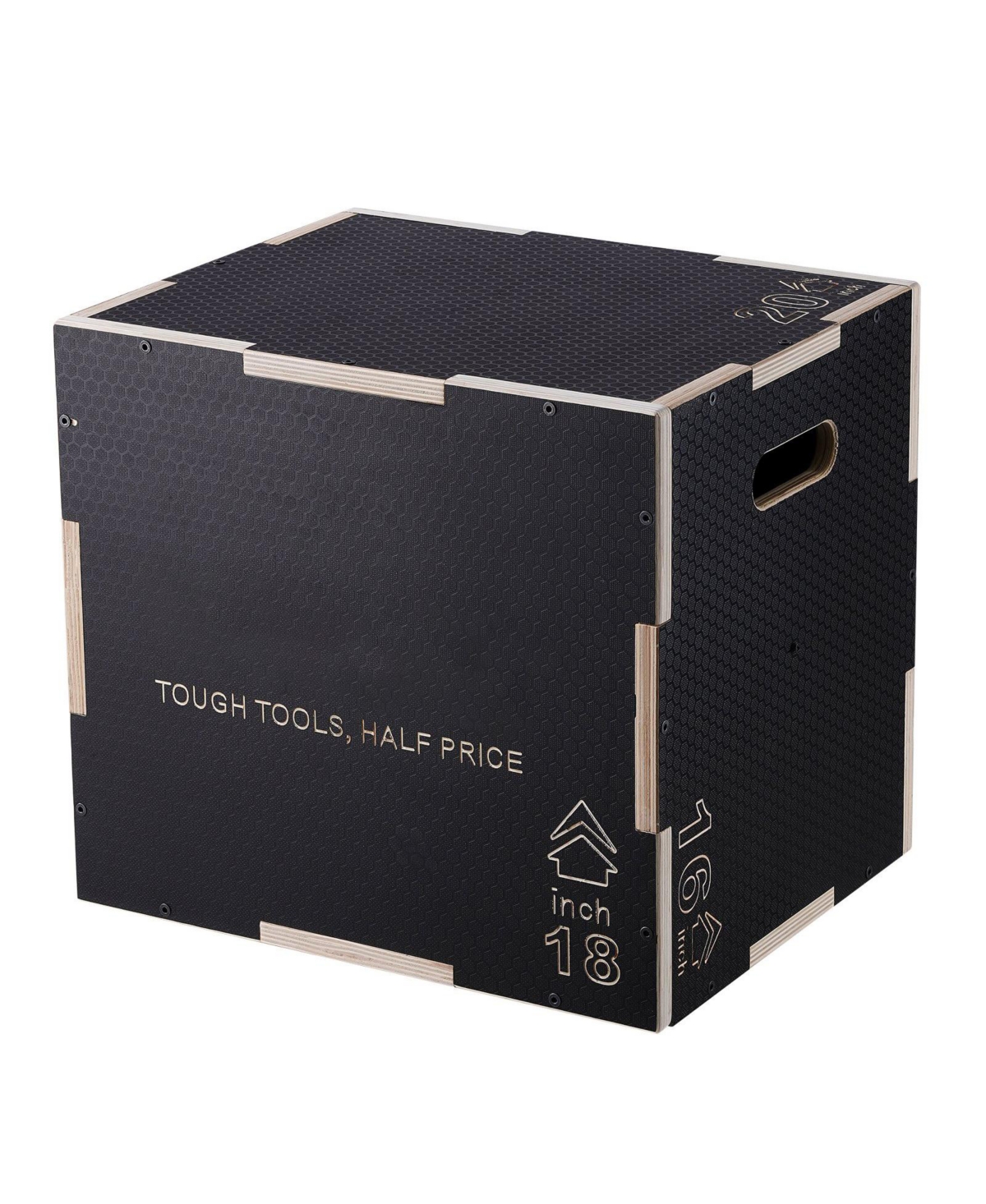 Sugfit 3-in-1 Plyo Jump Box 20/18/16" Wooden Agility Training Box