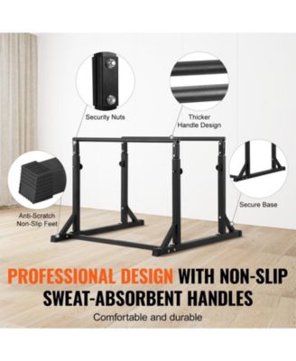 SUGFIT Heavy Duty Dip Bar Station 800 LB Capacity Adjustable Height