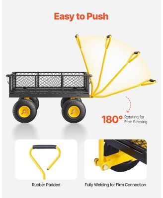 SUGFIT 500 lbs Capacity Garden Cart with All-Terrain Tires & Steel Frame