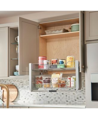 36" Kitchen Pulldown Wall Cabinet Shelf System, Chrome, 5PD-36CRN