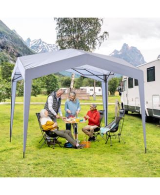 10' x 10' Outdoor Pop-Up Canopy Tent with Higher Top, Roller Bag & Adjustable Height