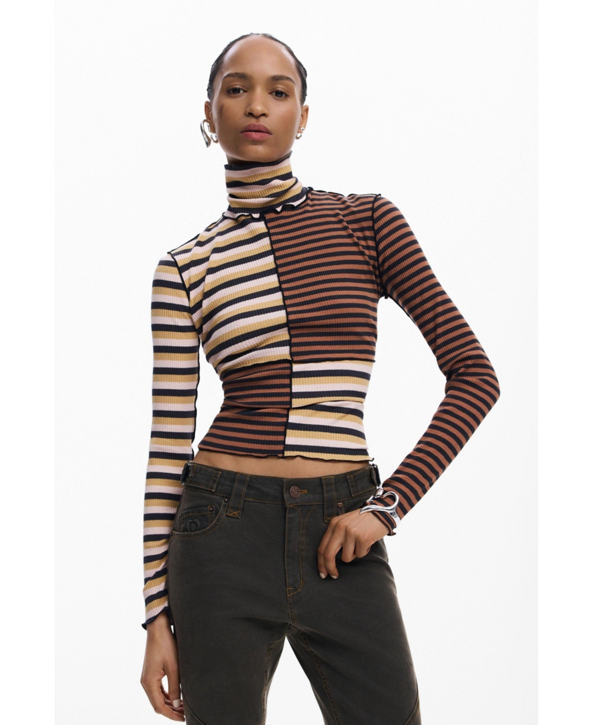 Desigual Women's Long Sleeve High Neck T-shirt