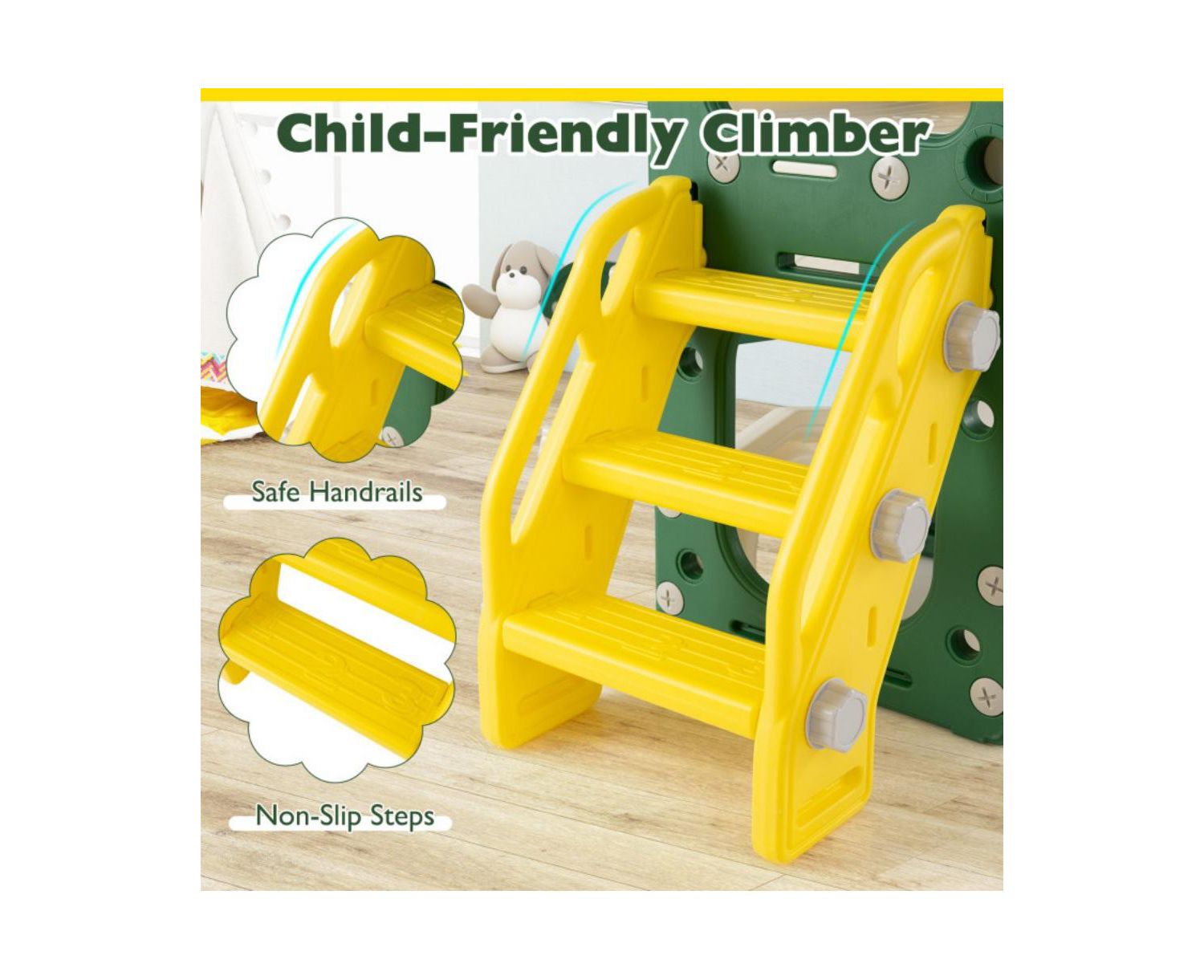 Toddler 10-in-1 Slide and Climber Playset