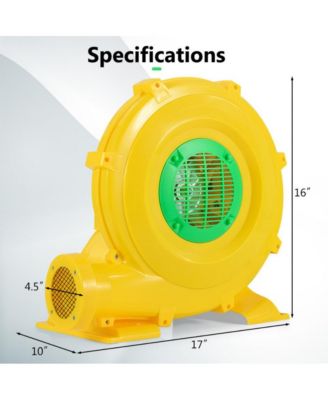 780W 1 HP Bounce House Blower with Handle and Stakes