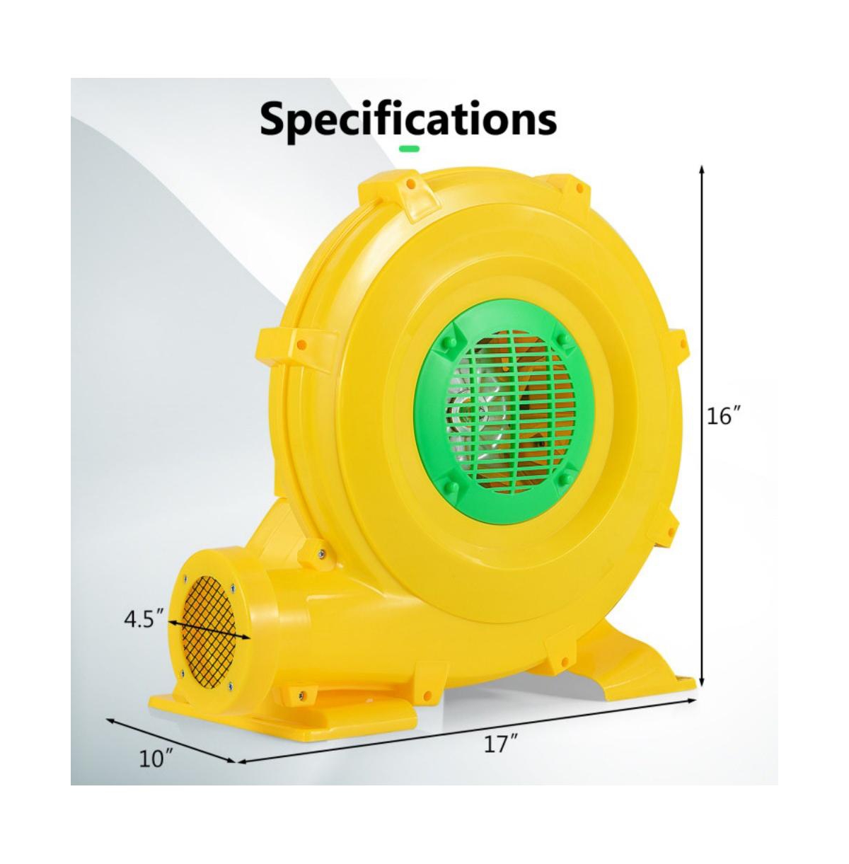 Hongge 780W 1 Hp Bounce House Blower with Handle and Stakes