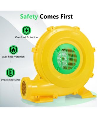 780W 1 HP Bounce House Blower with Handle and Stakes