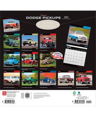 Classic Dodge Pickups 2026 Monthly Wall Calendar, 12" x 24", Hanging, Foil-Stamped Cover, Plastic-Free